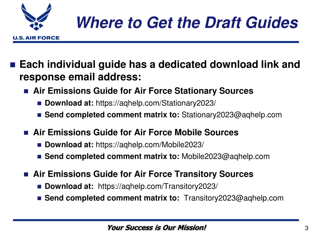 where to get the draft guides