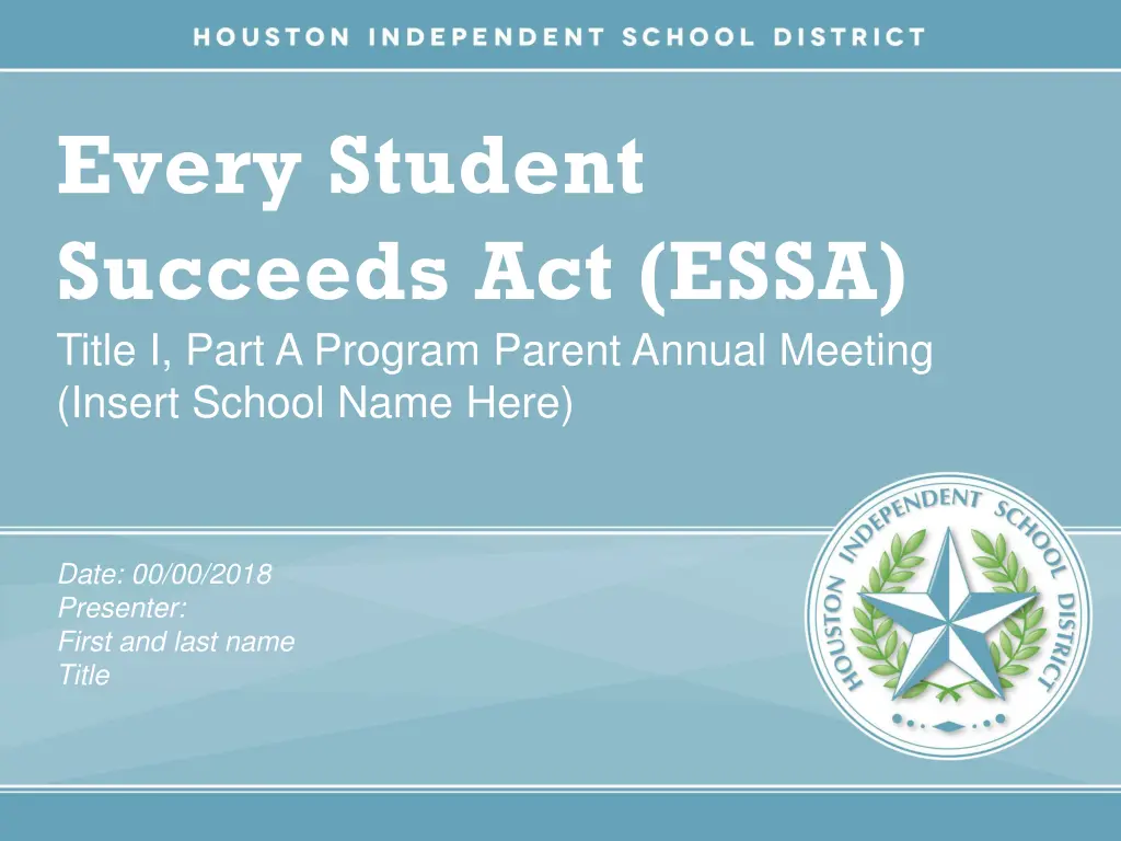 every student succeeds act essa title i part