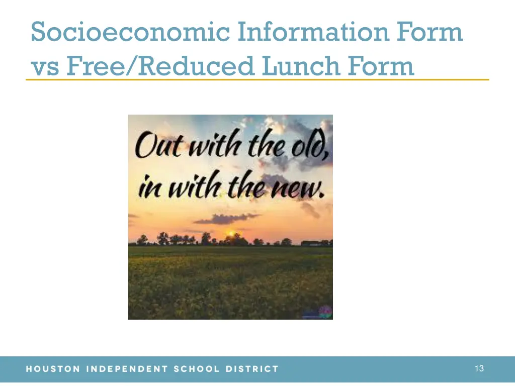 socioeconomic information form vs free reduced