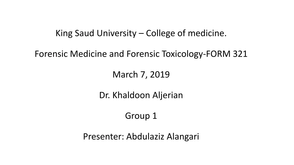 king saud university college of medicine