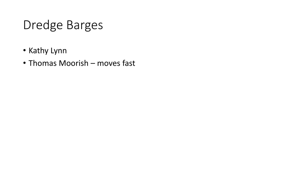 dredge barges