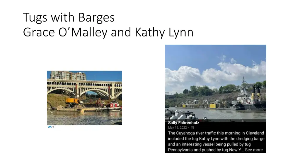 tugs with barges grace o malley and kathy lynn