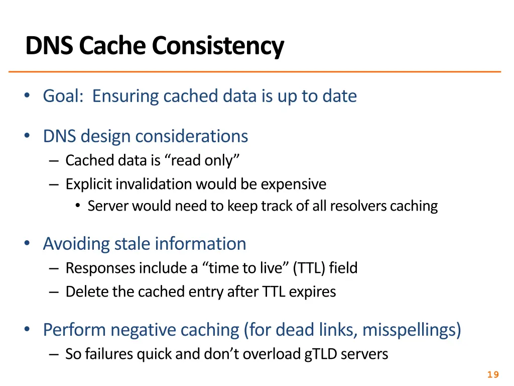 dns cache consistency