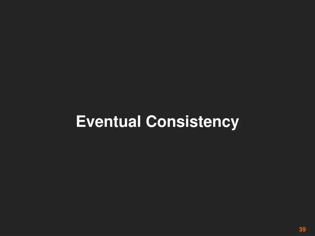 eventual consistency