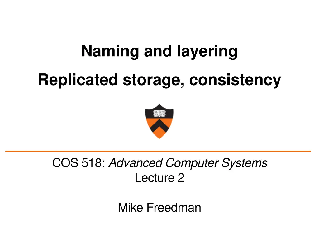naming and layering