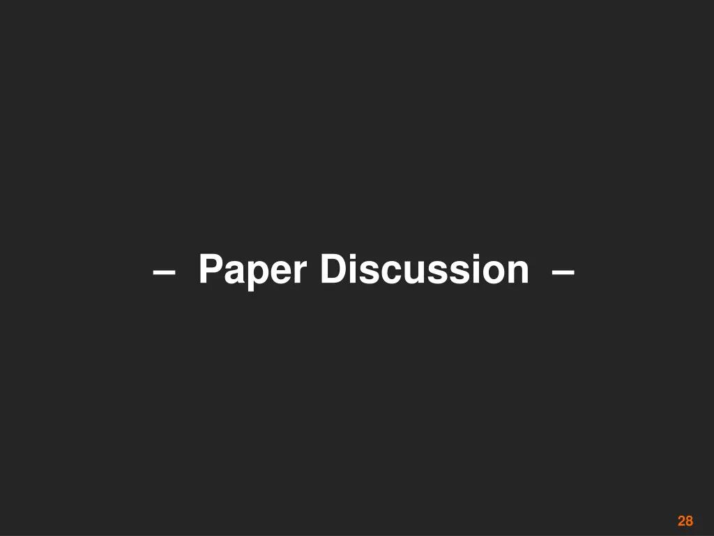 paper discussion