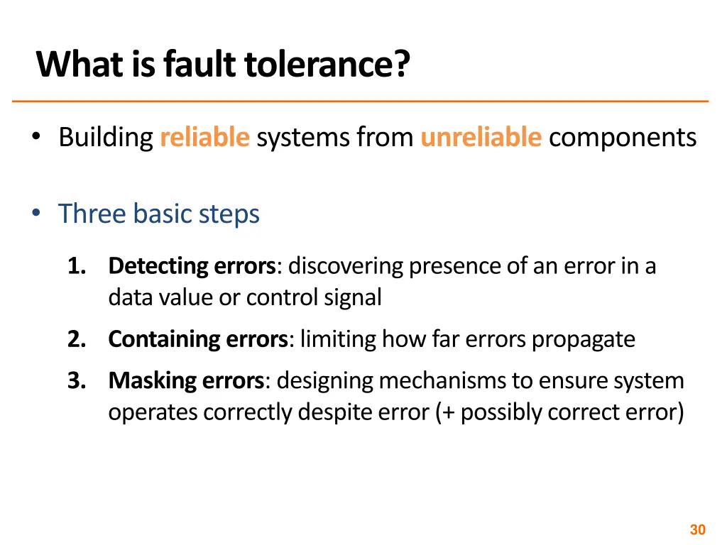 what is fault tolerance