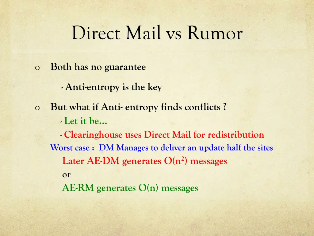 direct mail vs rumor
