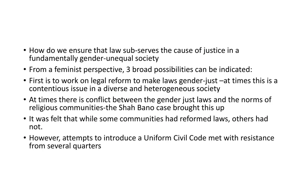 how do we ensure that law sub serves the cause