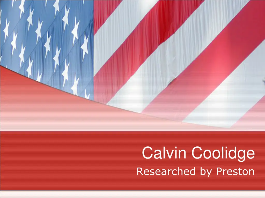 calvin coolidge researched by preston