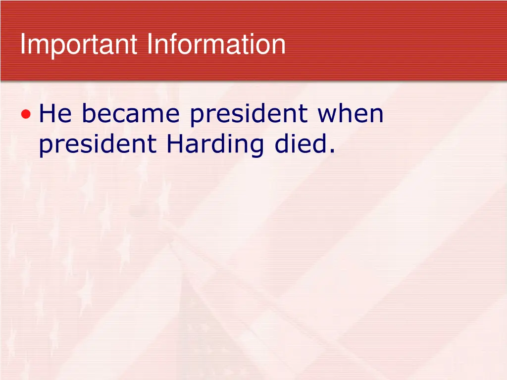 important information