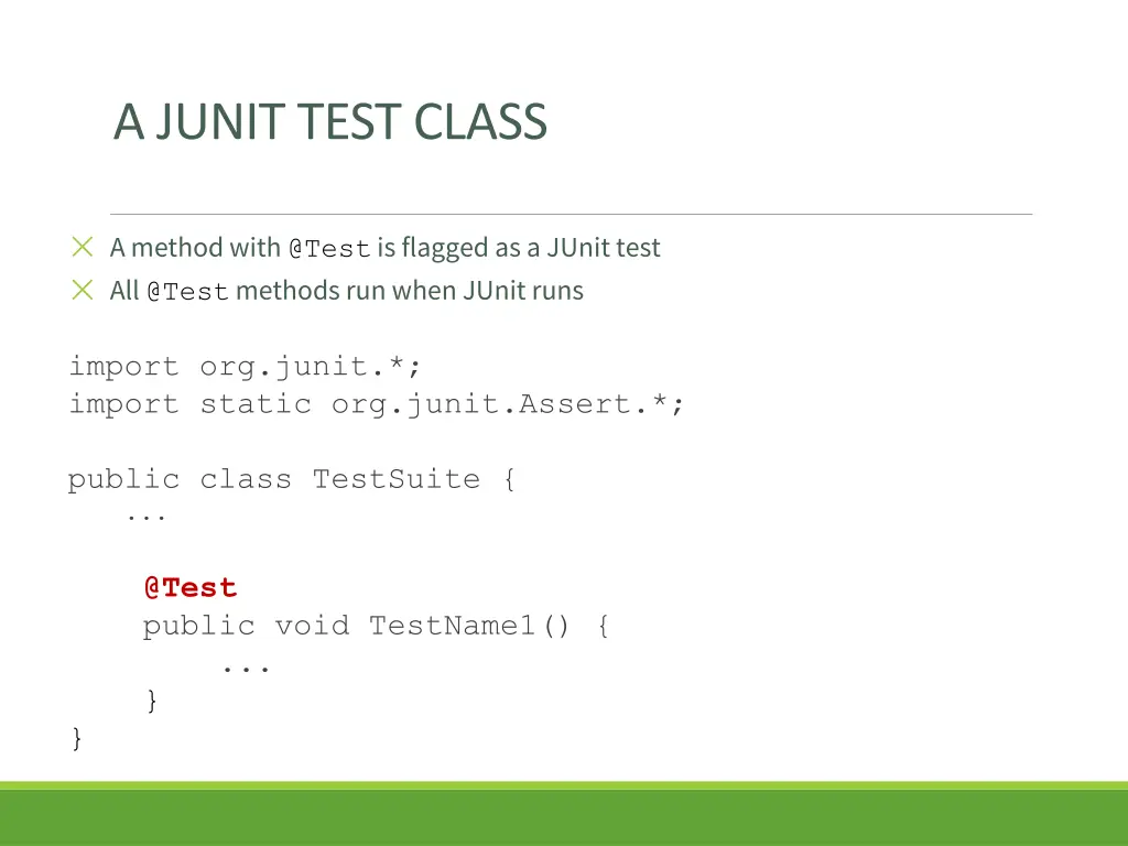 a junit test class