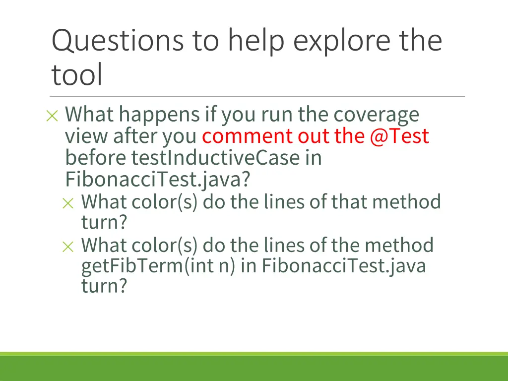 questions to help explore the tool what happens