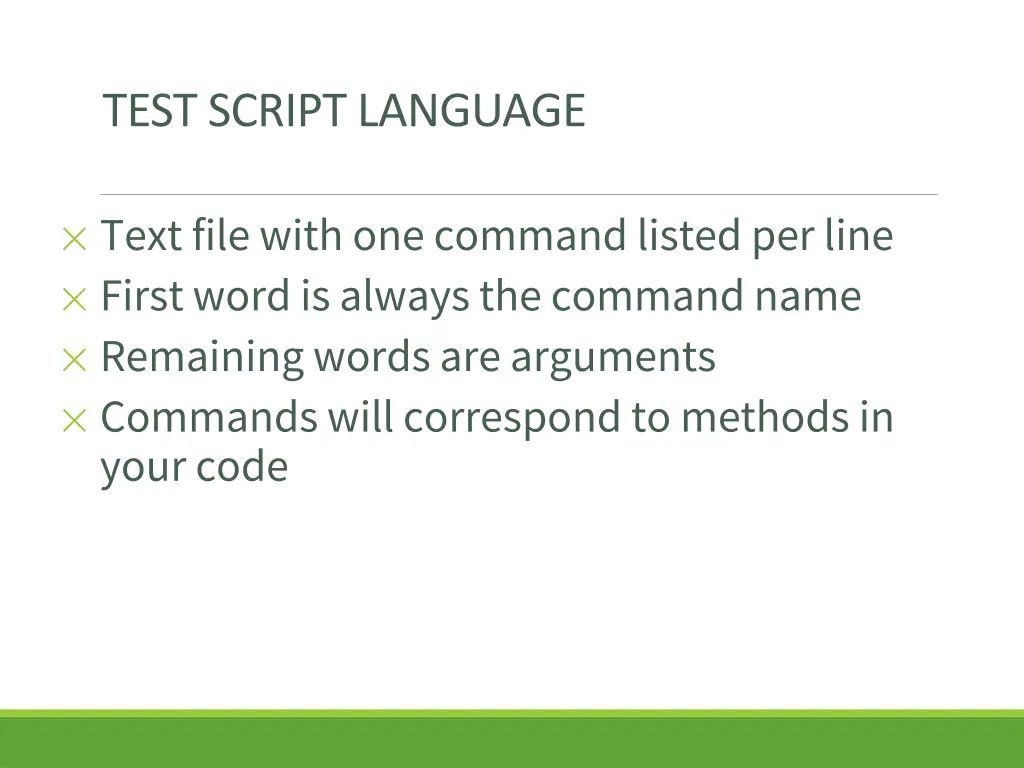 test script language