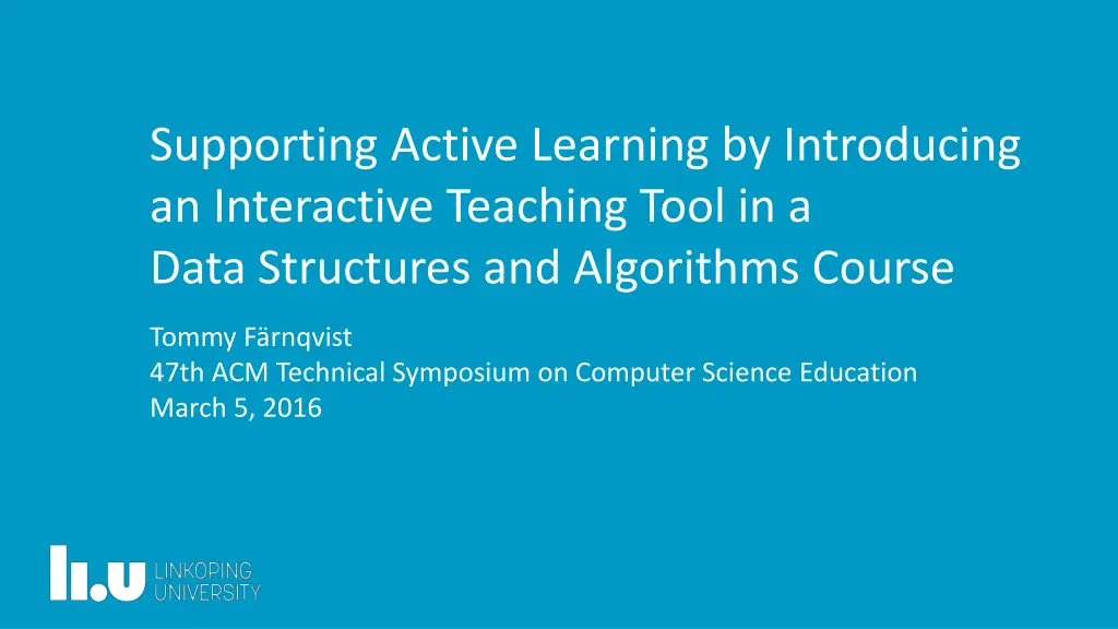 supporting active learning by introducing