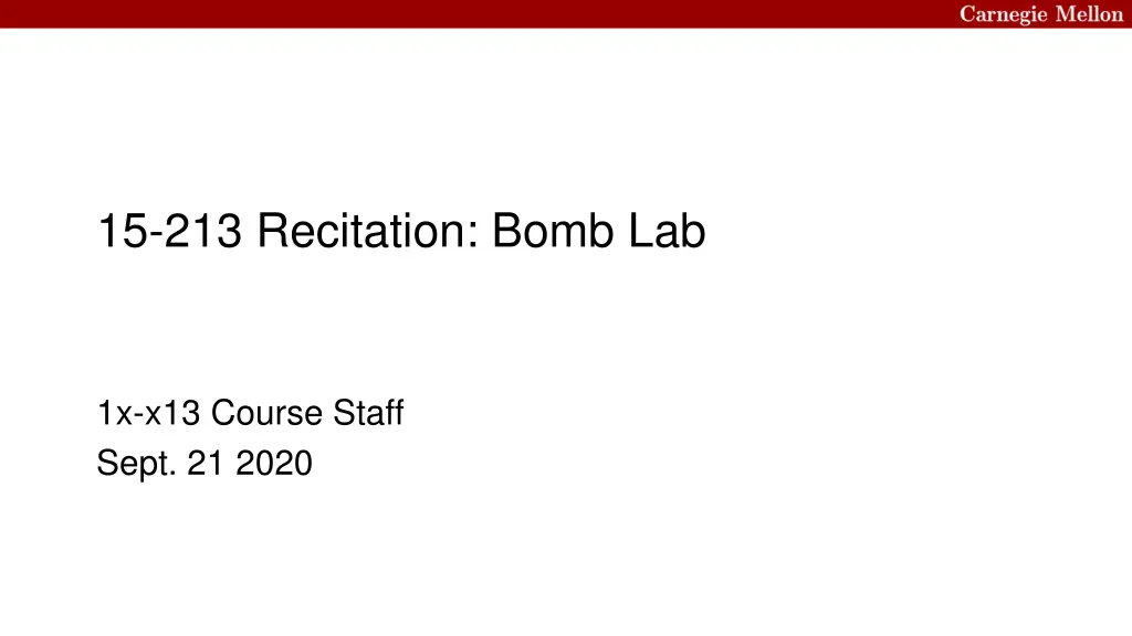 15 213 recitation bomb lab