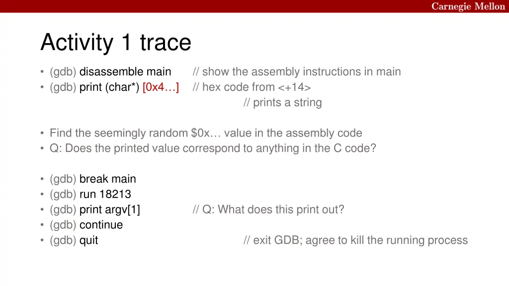 activity 1 trace