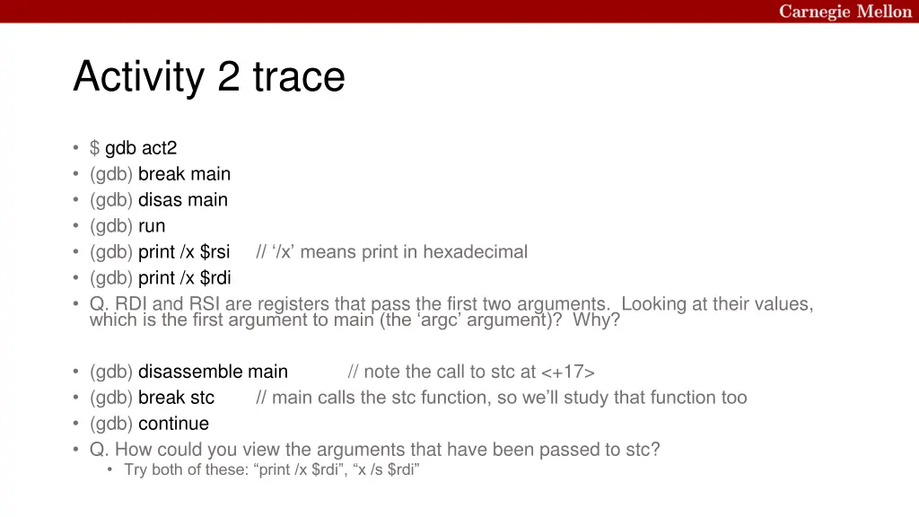activity 2 trace