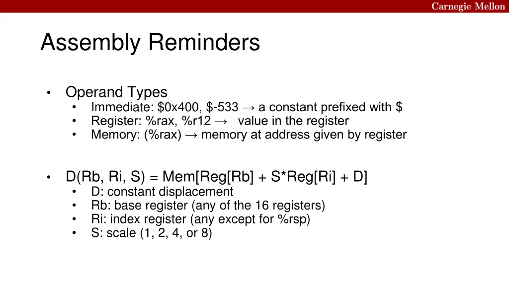 assembly reminders