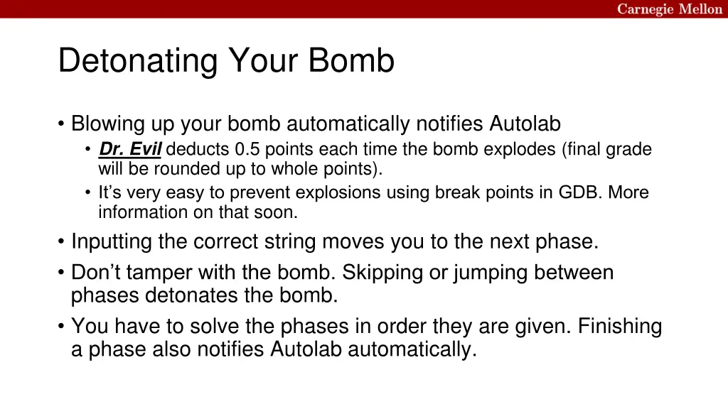 detonating your bomb