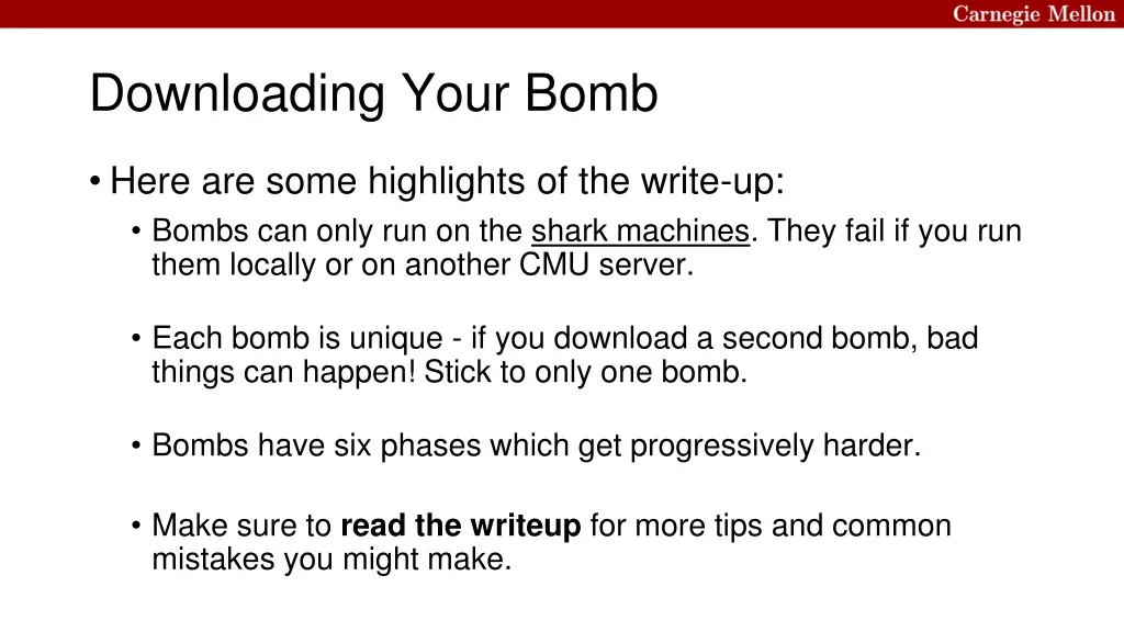 downloading your bomb