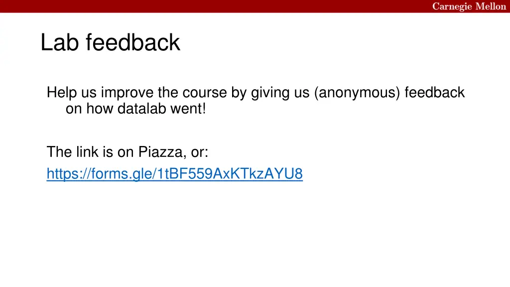lab feedback