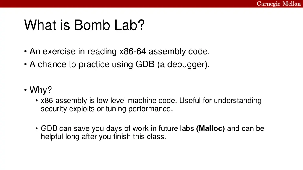 what is bomb lab
