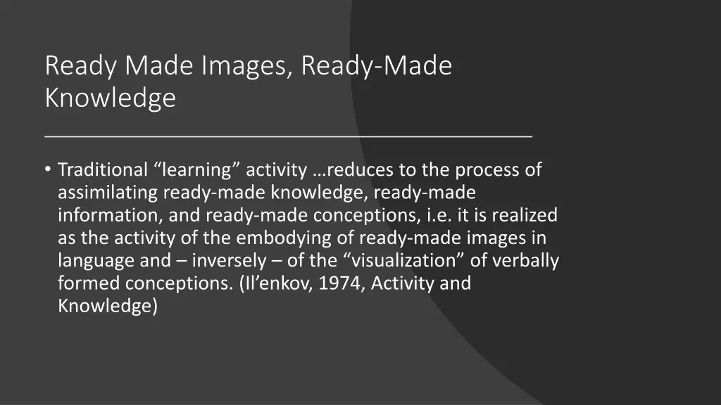 ready made images ready made knowledge