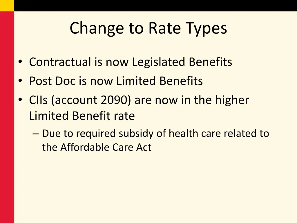 change to rate types