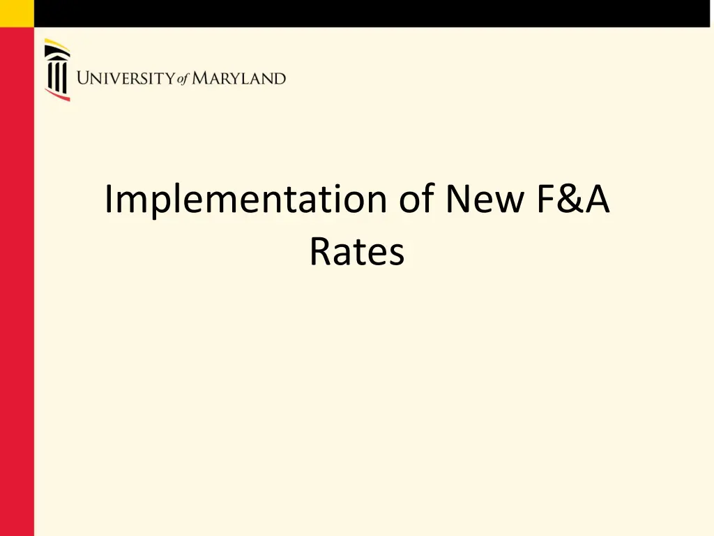 implementation of new f a rates