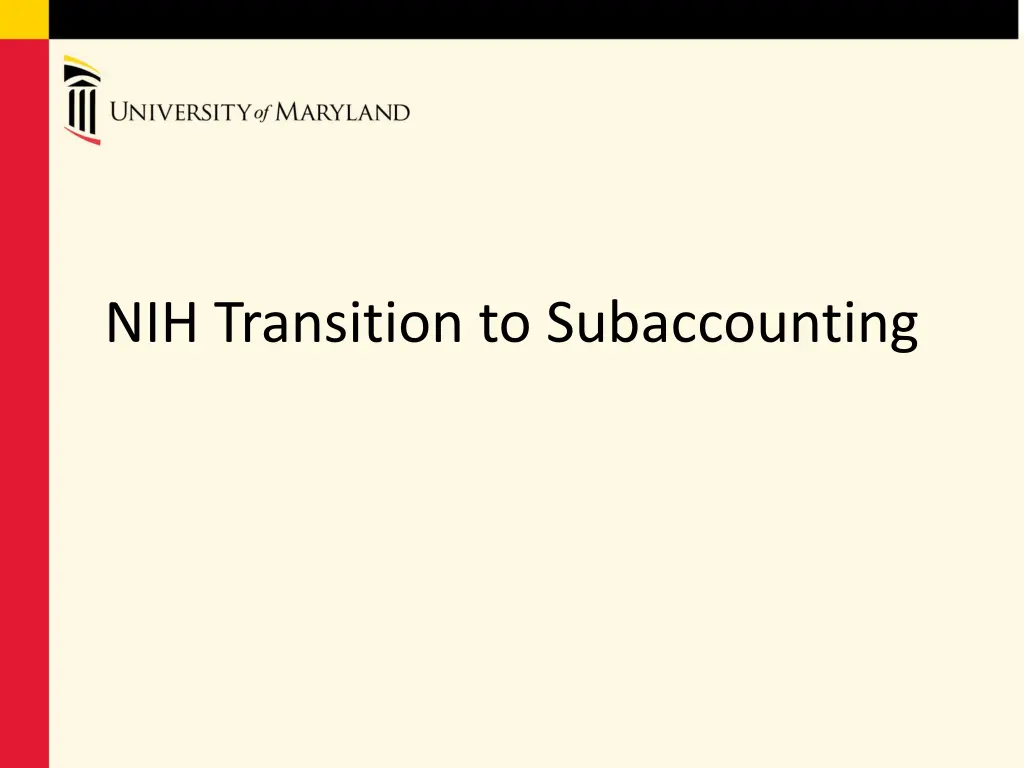 nih transition to subaccounting