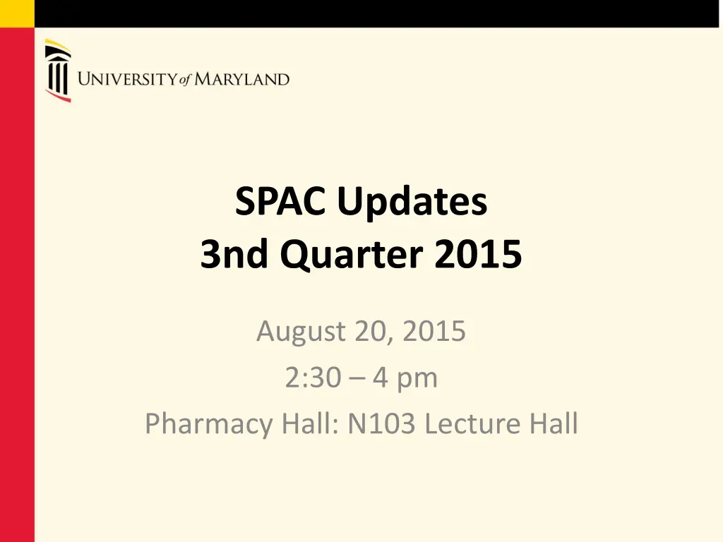 spac updates 3nd quarter 2015