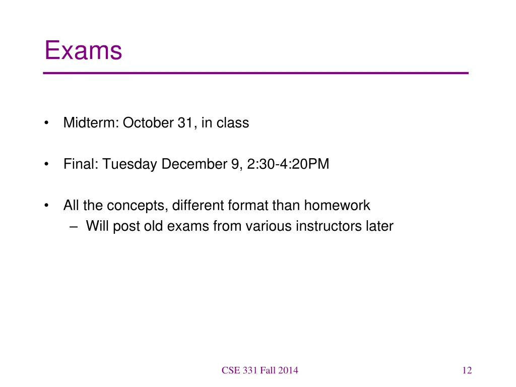 exams