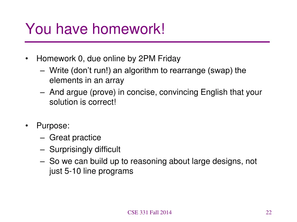 you have homework