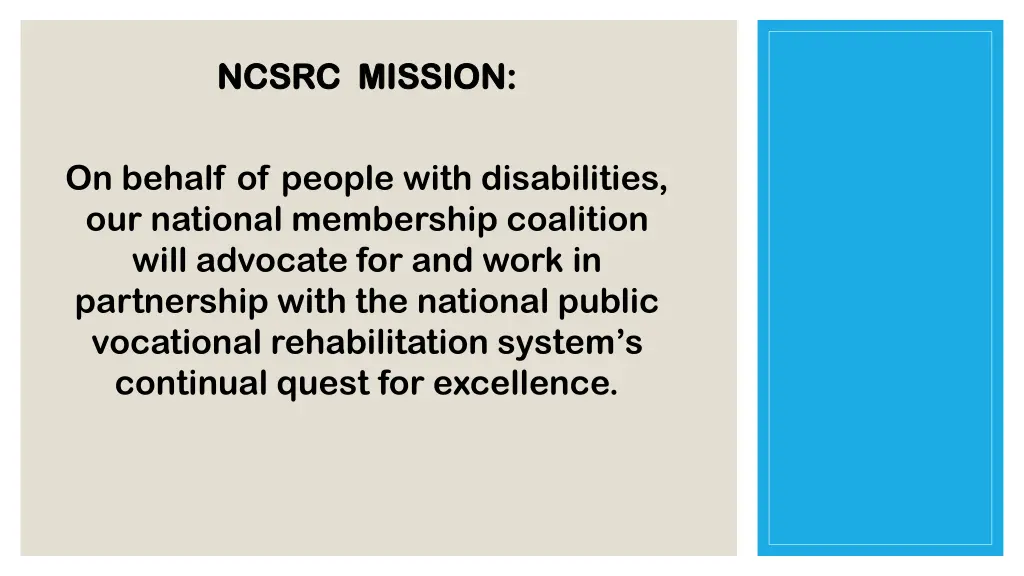 ncsrc mission ncsrc mission