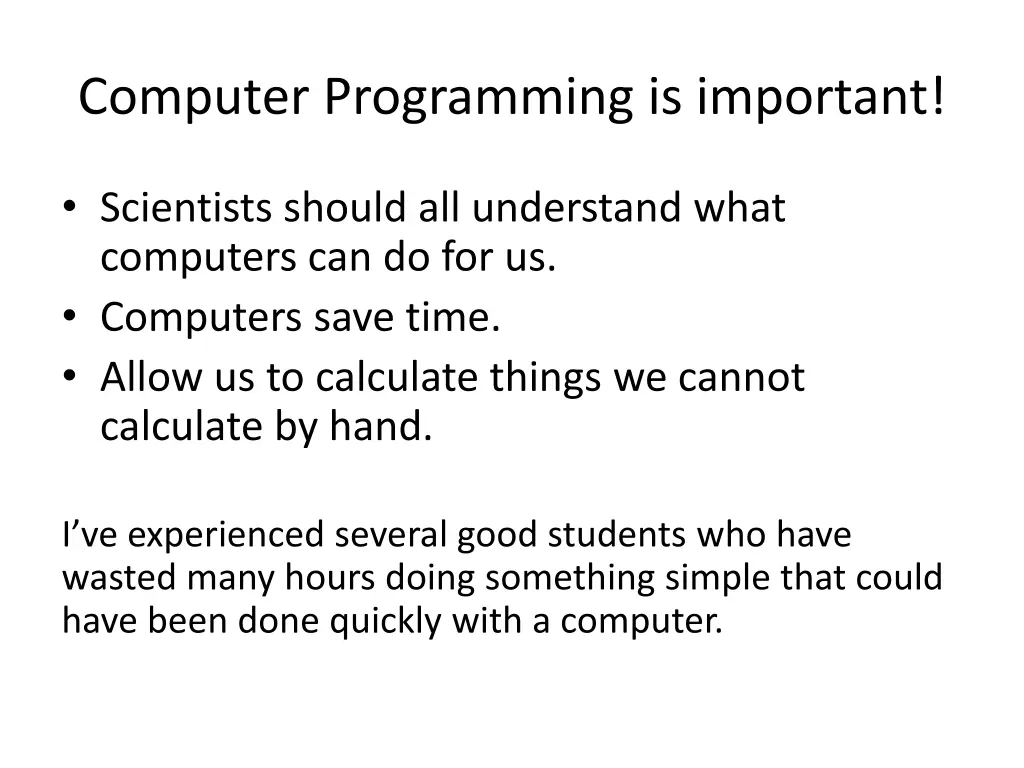 computer programming is important