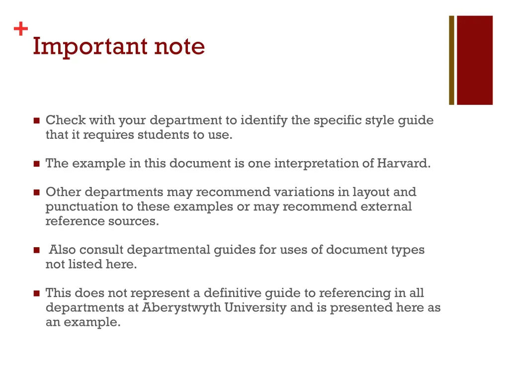 important note