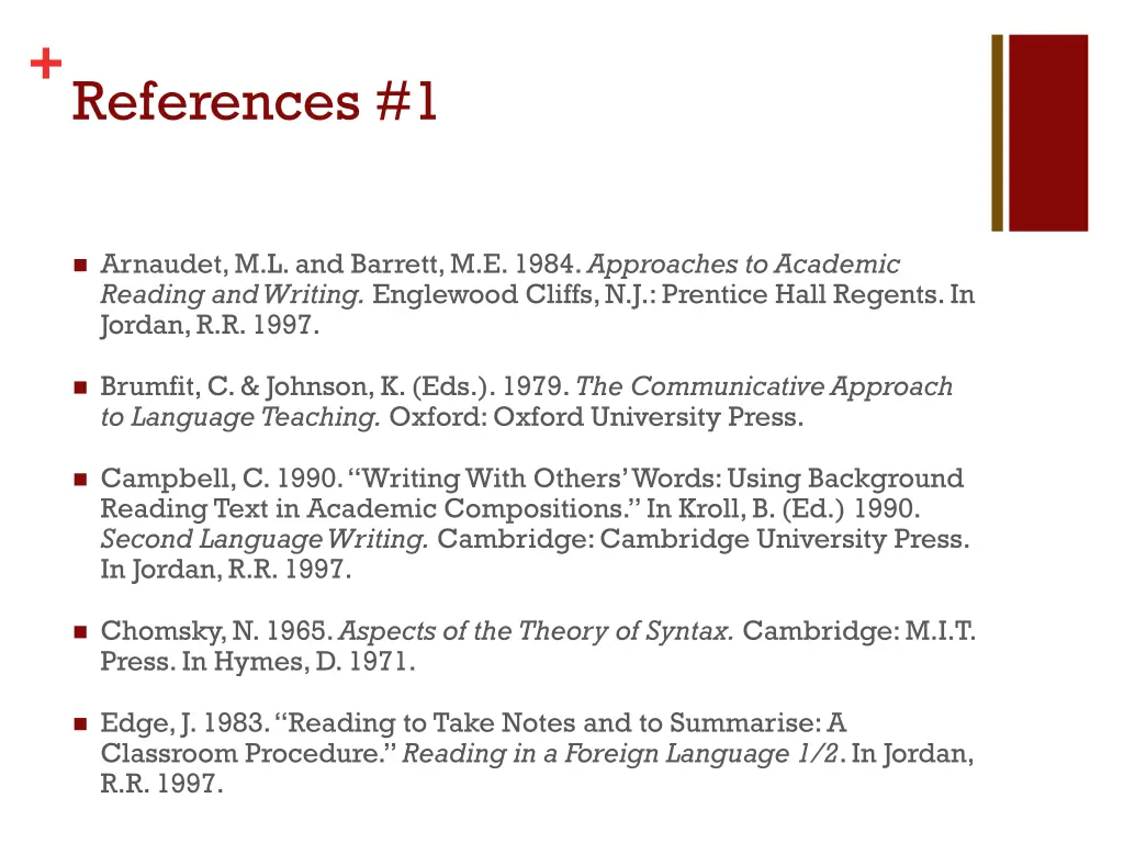 references 1