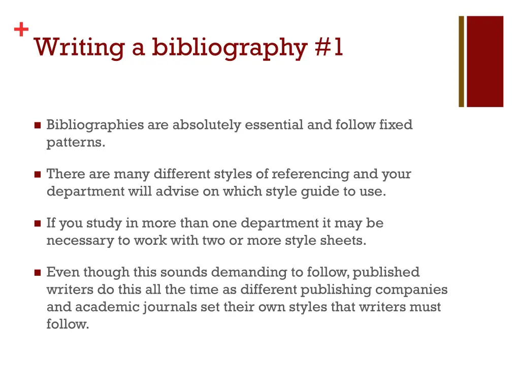 writing a bibliography 1
