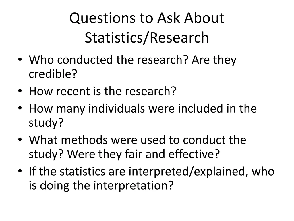 questions to ask about statistics research