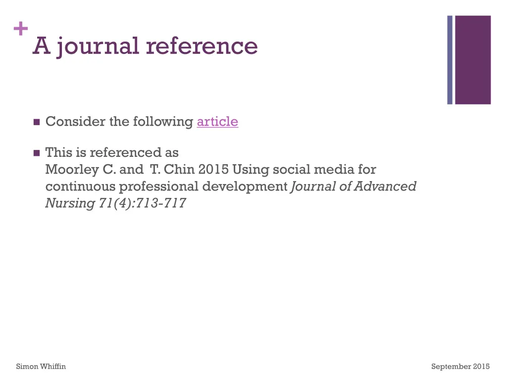 a journal reference