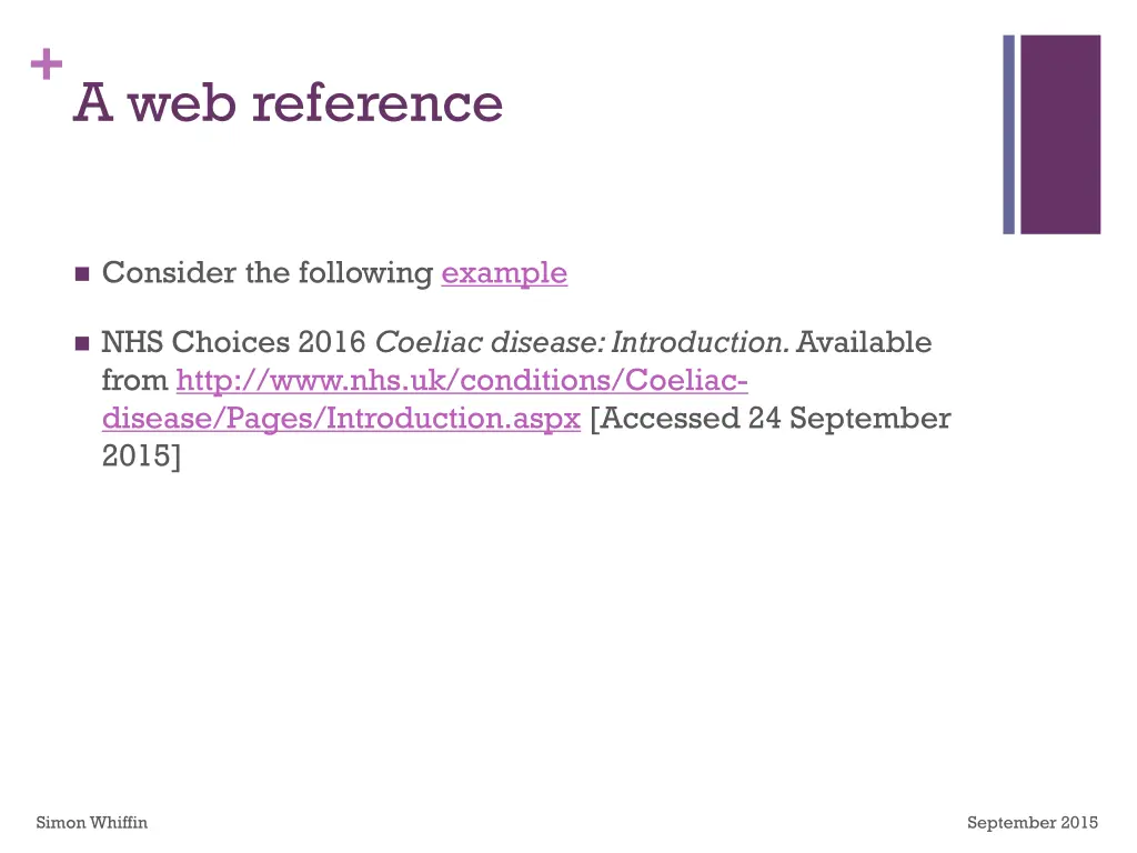 a web reference