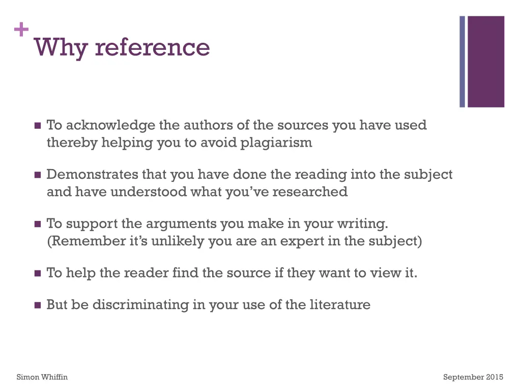 why reference