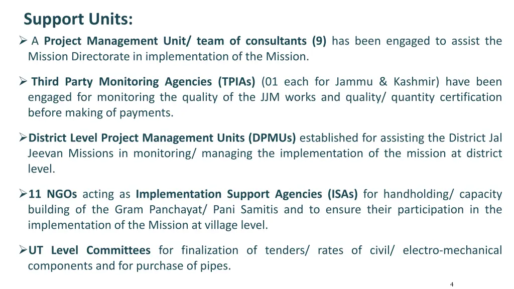 support units a project management unit team