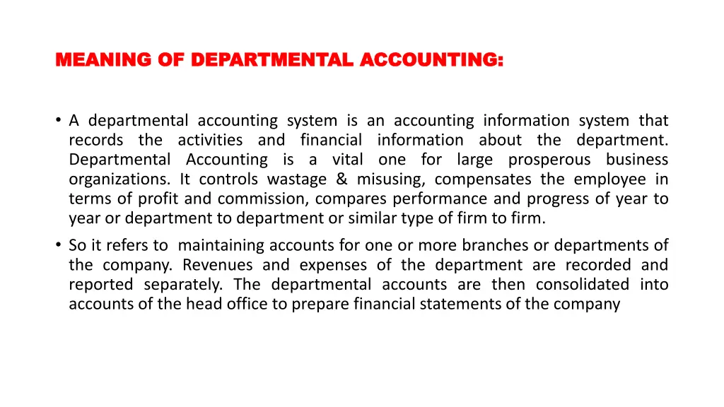 meaning of departmental meaning of departmental