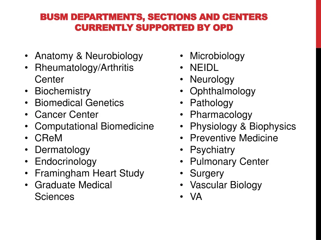 busm departments sections and centers busm