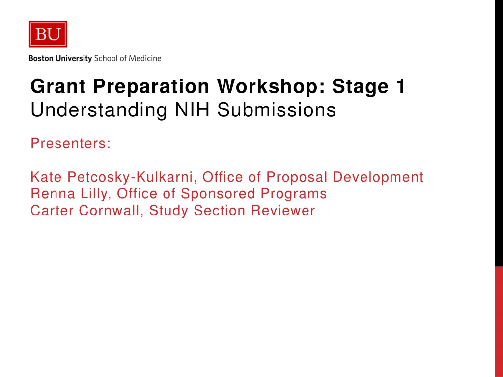 grant preparation workshop stage 1 understanding