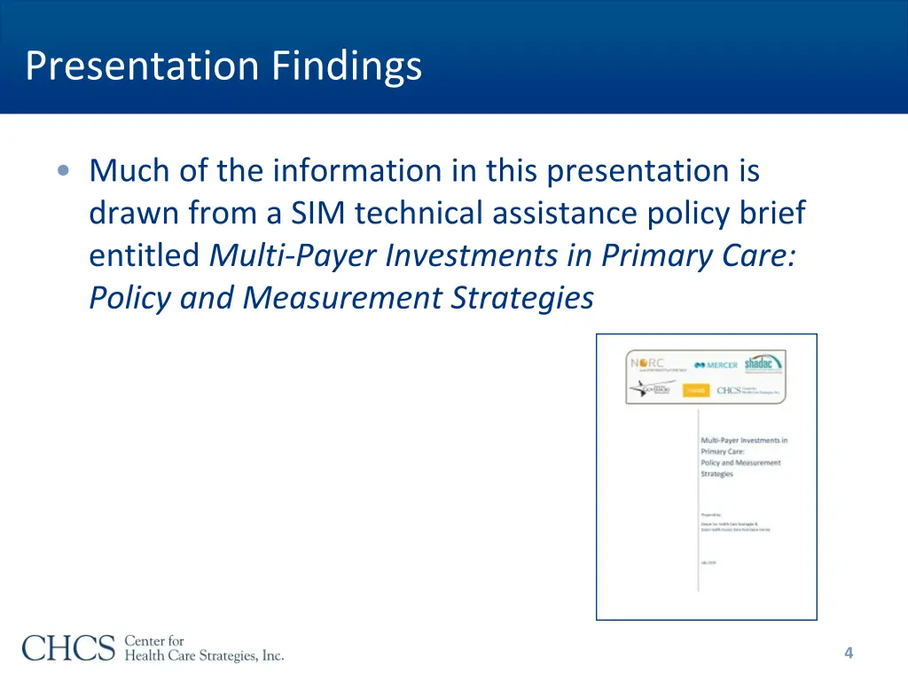 presentation findings