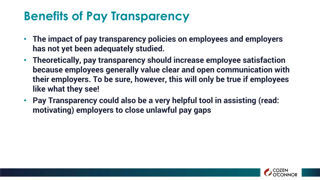 benefits of pay transparency