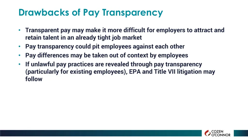drawbacks of pay transparency